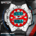 Sanda 3009 Military Relogio LED Watch Clock Alarm Water Proof 2021 Digital Analog Watches Men